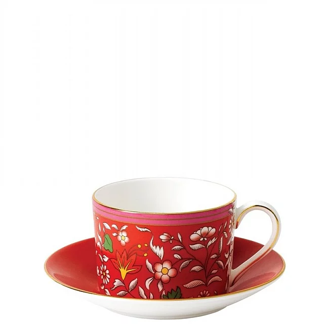 Šálek a podšálek na čaj Crimson Jewel 0.15 l