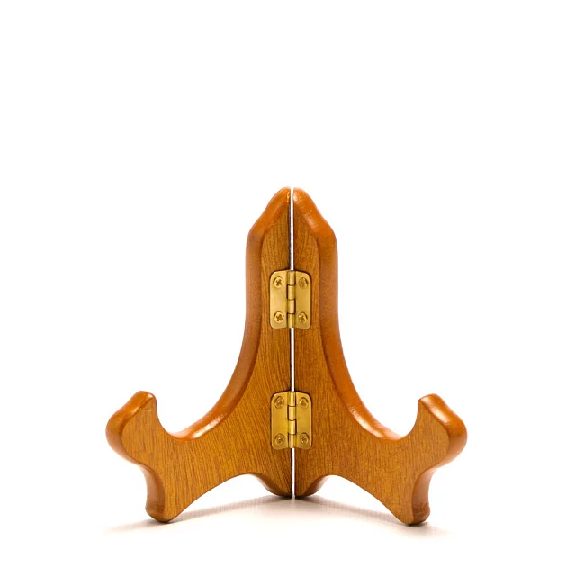 Dřevěný stojan na talíře Gold 8-15 cm