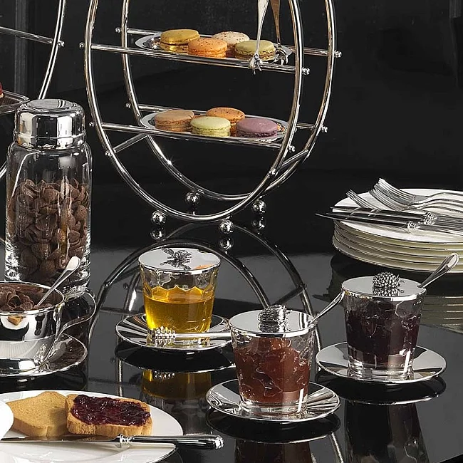 Postříbřený stojánek na tousty 15.5 cm