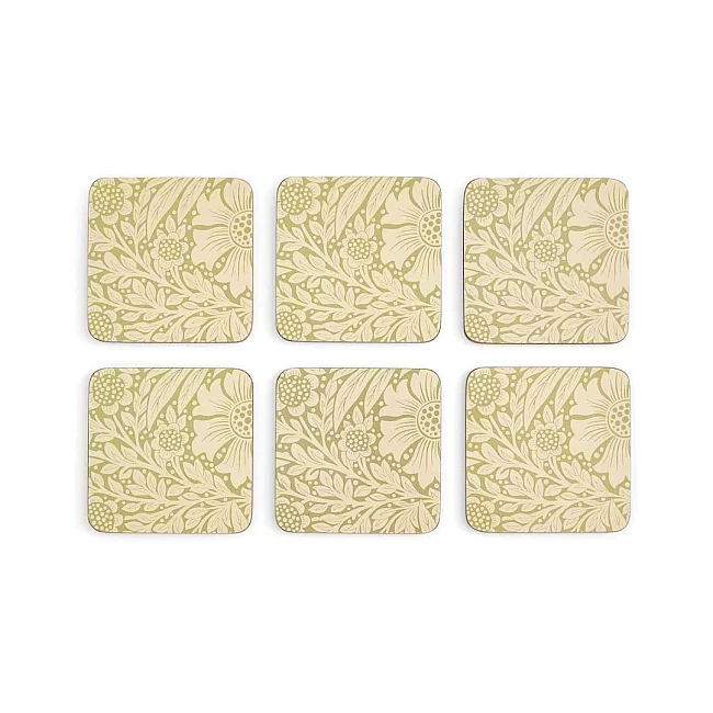 Sada 6 podložek Marigold Green Coasters 10,5 x 10,5 cm