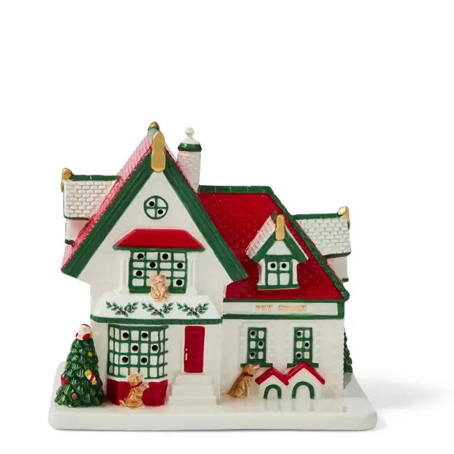 Vánoční domeček pet store 14 cm