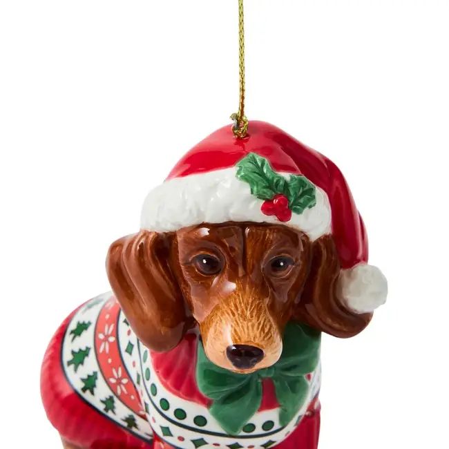 Dachshund wearing dekorace 9.2 cm